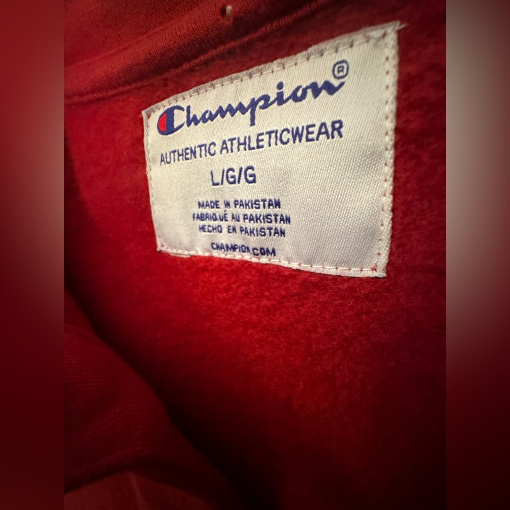 Champion Quarter Botton Pullover Sweatshirt Large - Picture 4 of 4